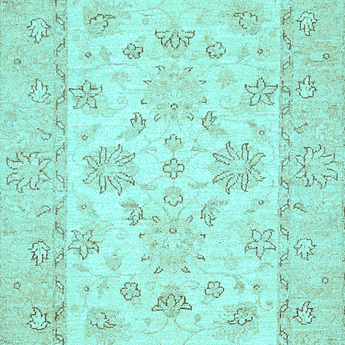 Machine Washable Oriental Light Blue Traditional Rug, wshabs497lblu