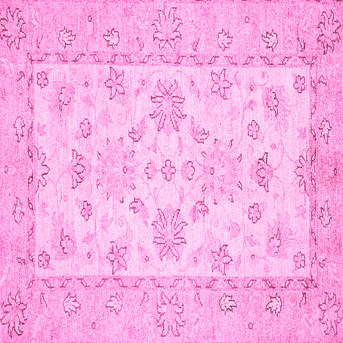Square Oriental Pink Traditional Rug, abs497pnk