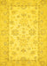 Machine Washable Oriental Yellow Traditional Rug, wshabs497yw