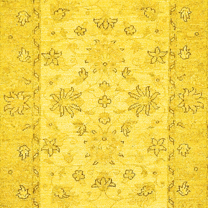 Machine Washable Oriental Yellow Traditional Rug, wshabs497yw