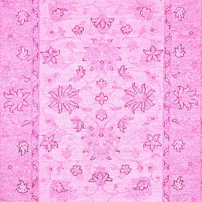 Machine Washable Oriental Pink Traditional Rug, wshabs497pnk