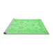 Sideview of Machine Washable Oriental Emerald Green Traditional Area Rugs, wshabs497emgrn