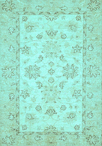 Oriental Light Blue Traditional Rug, abs497lblu