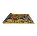 Sideview of Abstract Bakers Brown Modern Rug, abs4980