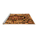 Sideview of Machine Washable Abstract Orange Modern Area Rugs, wshabs4980org