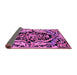 Sideview of Abstract Purple Modern Rug, abs4980pur