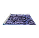 Sideview of Machine Washable Abstract Blue Modern Rug, wshabs4980blu