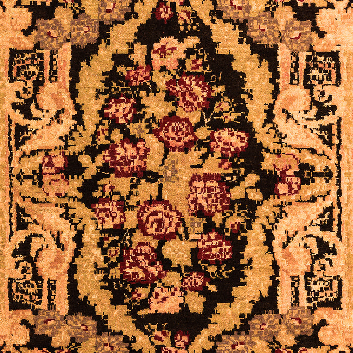 Machine Washable Abstract Orange Modern Area Rugs, wshabs4980org