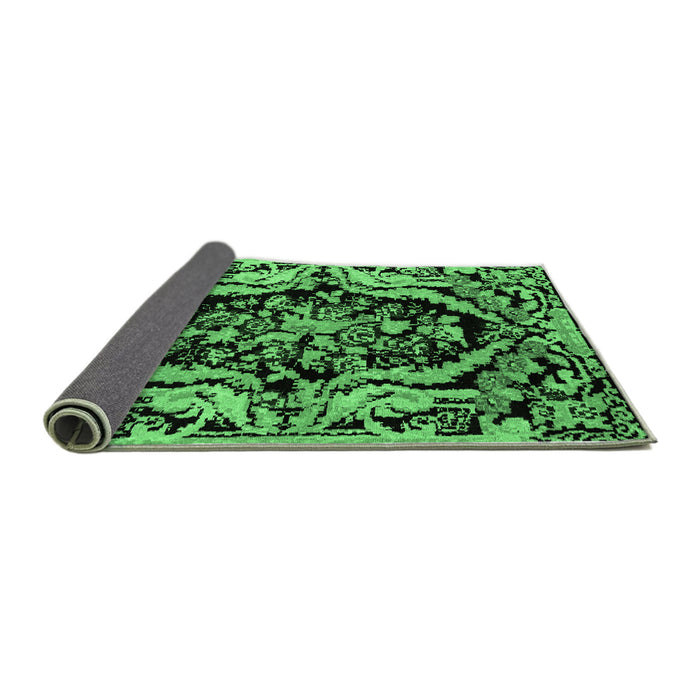 Sideview of Abstract Emerald Green Modern Rug, abs4980emgrn