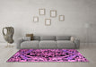 Machine Washable Abstract Purple Modern Area Rugs in a Living Room, wshabs4980pur