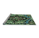 Sideview of Machine Washable Abstract Light Blue Modern Rug, wshabs4980lblu