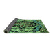 Sideview of Abstract Turquoise Modern Rug, abs4980turq