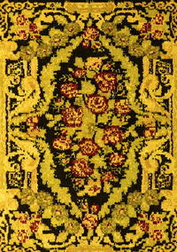 Abstract Yellow Modern Rug, abs4980yw