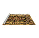 Sideview of Machine Washable Abstract Brown Modern Rug, wshabs4980brn