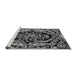 Sideview of Machine Washable Abstract Gray Modern Rug, wshabs4980gry