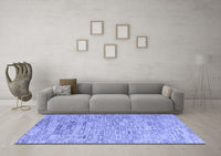 Machine Washable Abstract Blue Modern Rug, wshabs4981blu