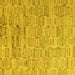 Square Abstract Yellow Modern Rug, abs4981yw