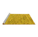 Sideview of Machine Washable Abstract Yellow Modern Rug, wshabs4981yw