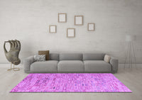 Machine Washable Abstract Purple Modern Rug, wshabs4981pur