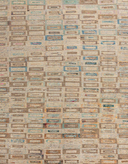 Abstract Dark Almond Brown Modern Rug, abs4981