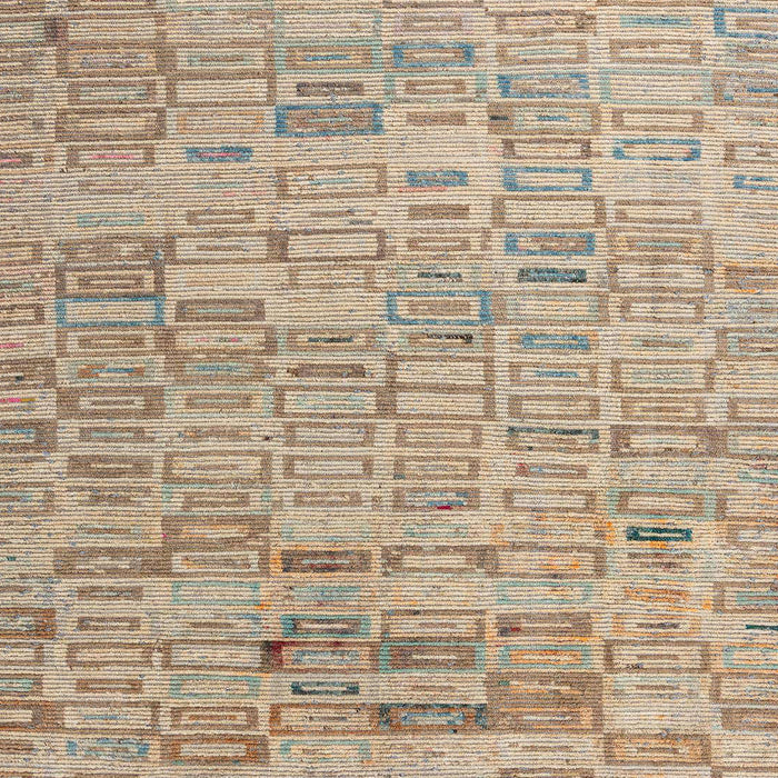 Abstract Dark Almond Brown Modern Rug, abs4981