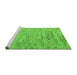 Sideview of Machine Washable Abstract Green Modern Area Rugs, wshabs4981grn