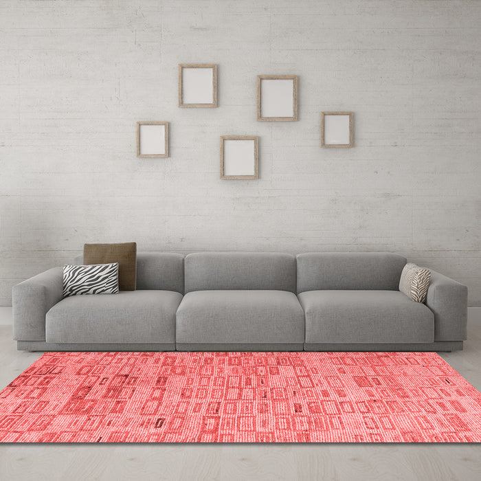Modern Red Washable Rugs