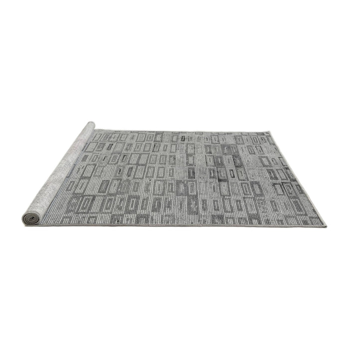 Sideview of Machine Washable Abstract Gray Modern Rug, wshabs4981gry