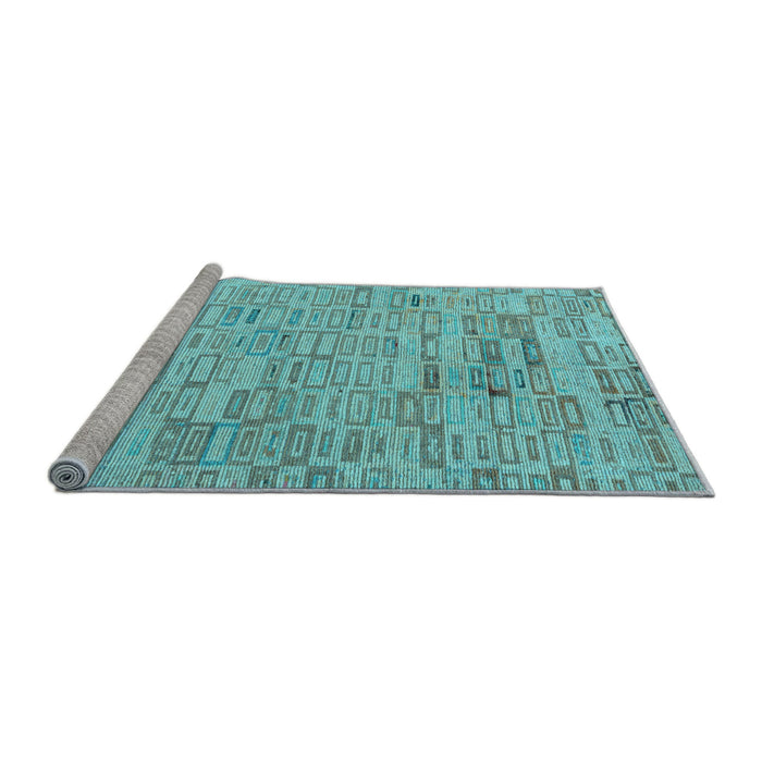 Sideview of Machine Washable Abstract Light Blue Modern Rug, wshabs4981lblu