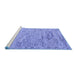 Sideview of Machine Washable Abstract Blue Modern Rug, wshabs4981blu