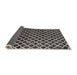 Sideview of Abstract Charcoal Black Modern Rug, abs4982