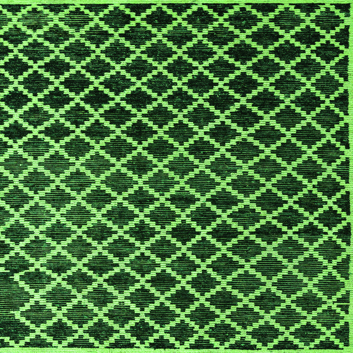 Square Abstract Green Modern Rug, abs4982grn