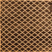 Square Machine Washable Abstract Orange Modern Area Rugs, wshabs4982org