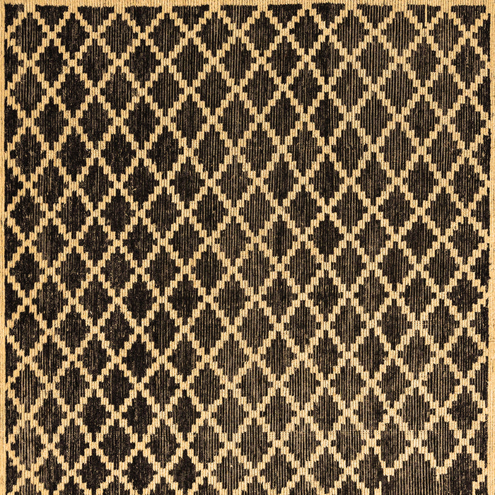 Square Abstract Brown Modern Rug, abs4982brn