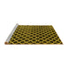 Sideview of Machine Washable Abstract Yellow Modern Rug, wshabs4982yw