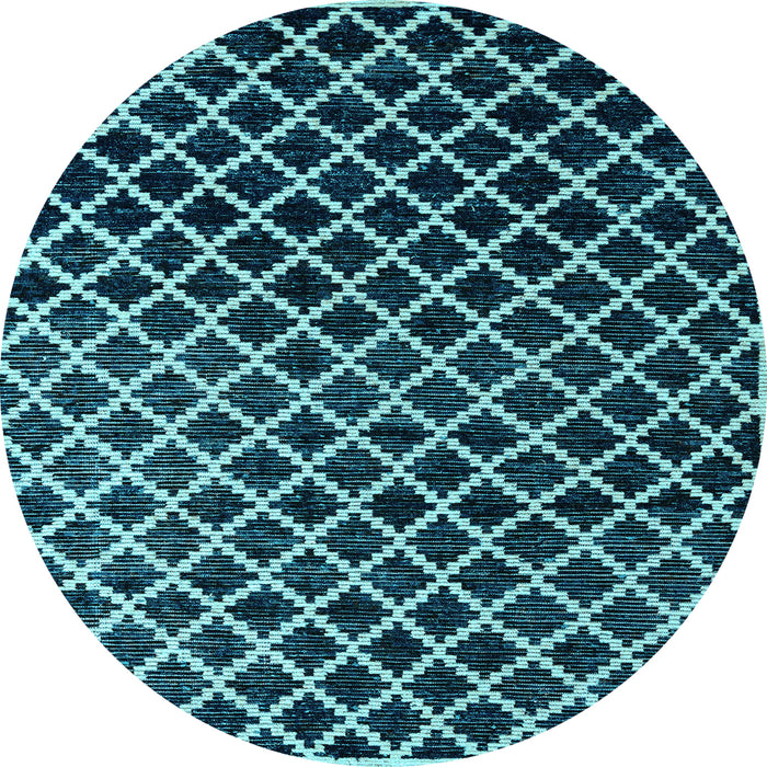 Round Abstract Light Blue Modern Rug, abs4982lblu