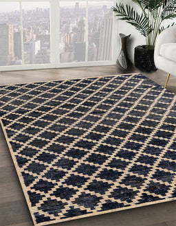 Machine Washable Abstract Charcoal Black Rug in a Family Room, wshabs4982