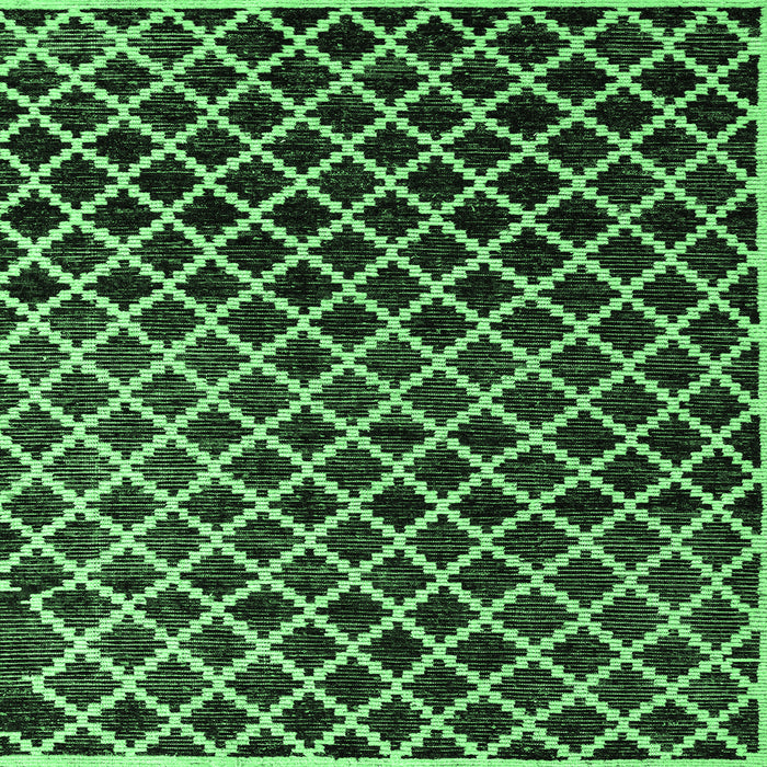 Square Machine Washable Abstract Emerald Green Modern Area Rugs, wshabs4982emgrn