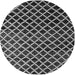 Round Machine Washable Abstract Gray Modern Rug, wshabs4982gry