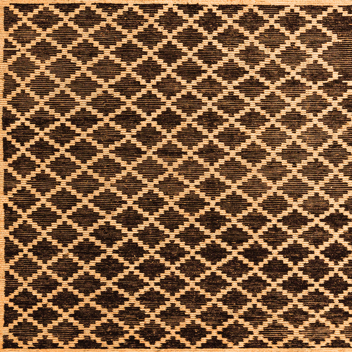 Square Abstract Orange Modern Rug, abs4982org