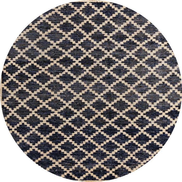 Round Machine Washable Abstract Charcoal Black Rug, wshabs4982