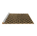 Sideview of Machine Washable Abstract Brown Modern Rug, wshabs4982brn