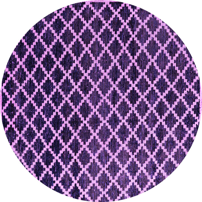 Round Machine Washable Abstract Purple Modern Area Rugs, wshabs4982pur