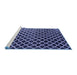 Sideview of Machine Washable Abstract Blue Modern Rug, wshabs4982blu