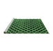 Sideview of Machine Washable Abstract Emerald Green Modern Area Rugs, wshabs4982emgrn