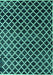 Machine Washable Abstract Turquoise Modern Area Rugs, wshabs4982turq