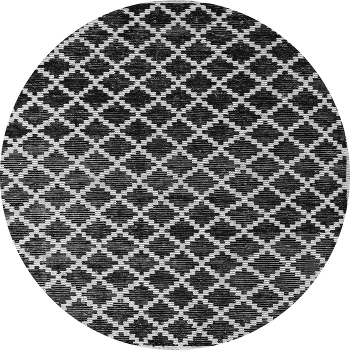 Round Abstract Gray Modern Rug, abs4982gry