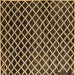 Square Machine Washable Abstract Brown Modern Rug, wshabs4982brn