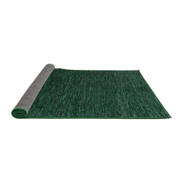 Sideview of Abstract Dark Forest Green Modern Rug, abs4983