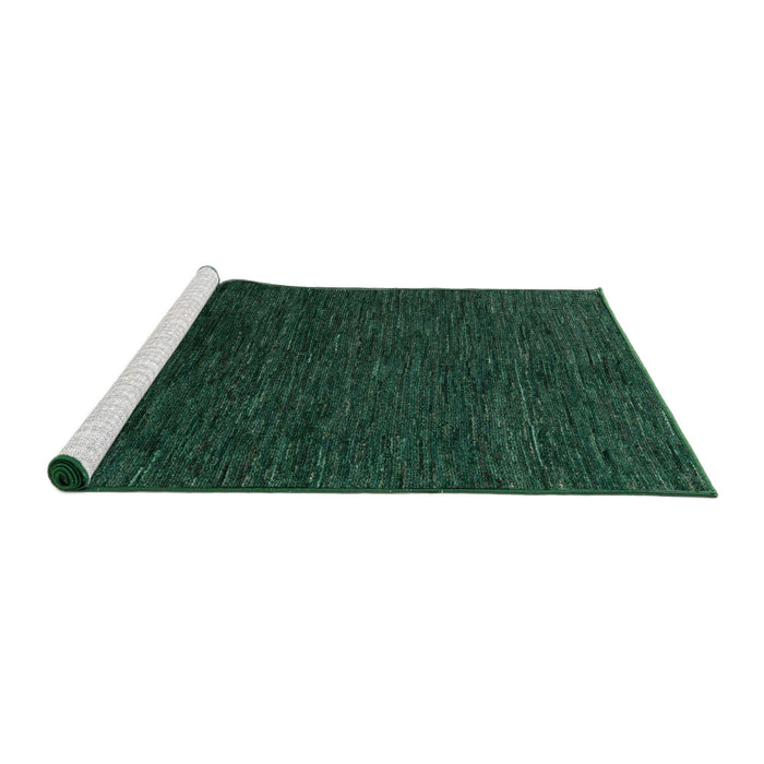 Sideview of Machine Washable Abstract Dark Forest Green Rug, wshabs4983